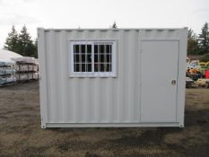 2025 12' X 7'3'' X 8'4'' TALL STORAGE CONTAINER W/ WINDOW & SIDE MAN DOOR