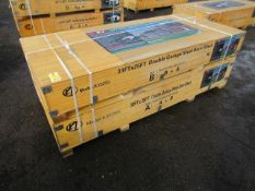 2025 KJ K3325G 33' X 25' DOUBLE GARAGE STEEL BARN SHED, RED-BROWN COLOR (UNUSED)