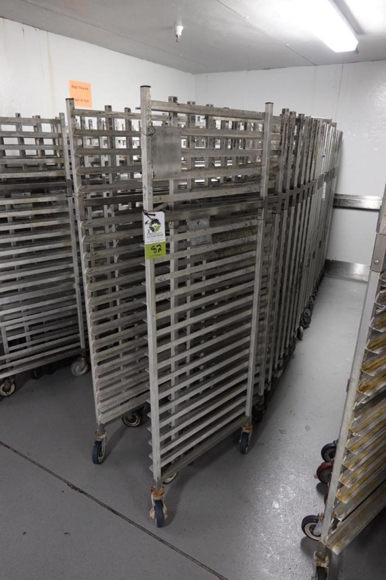 Aluminum Z-frame nesting bakery racks, 26 in. long x 18 in. wide x 70 ...