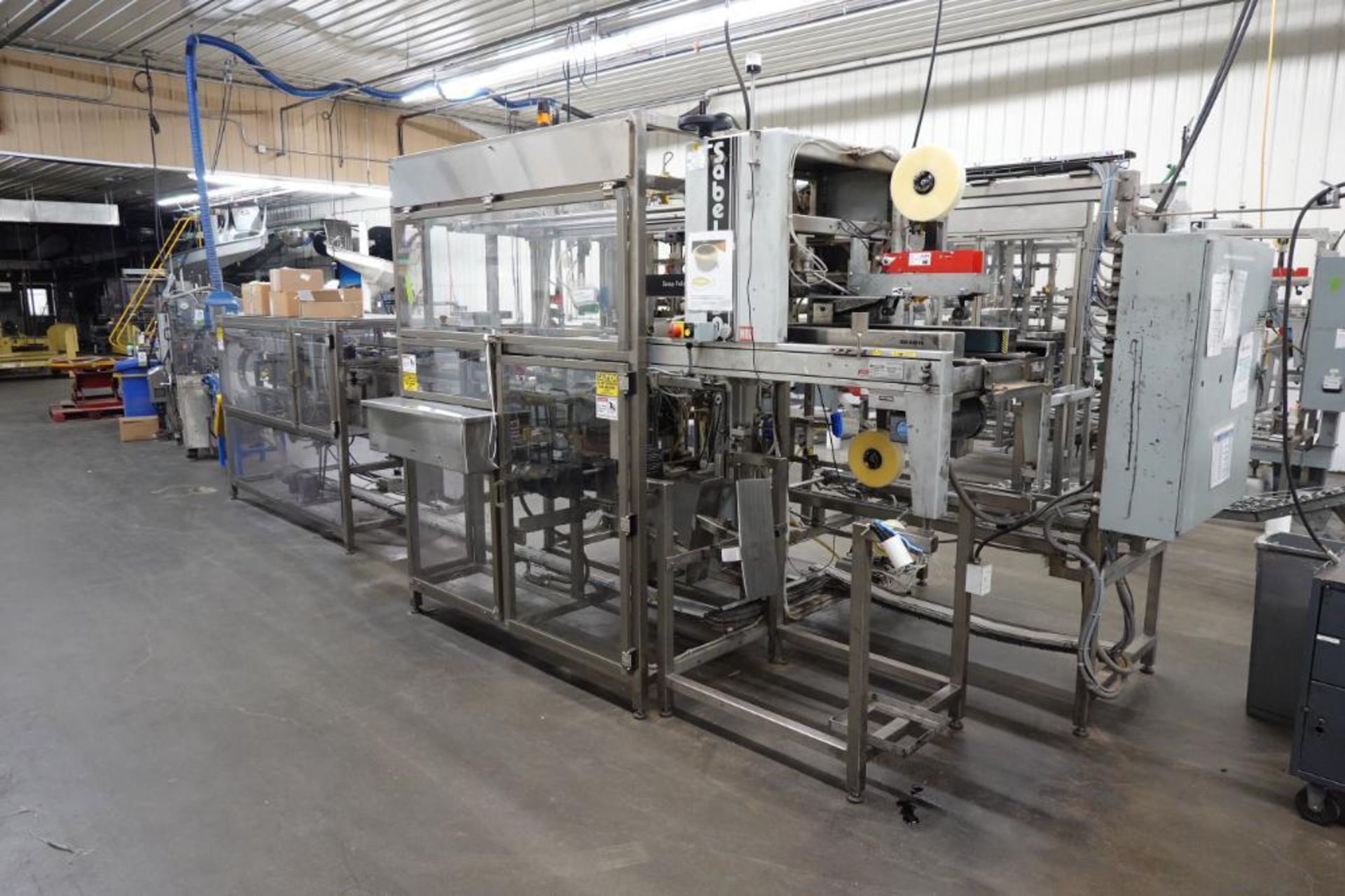 Massman automatic bottom load case packer, Model BLCP-AGS, uplatch ...