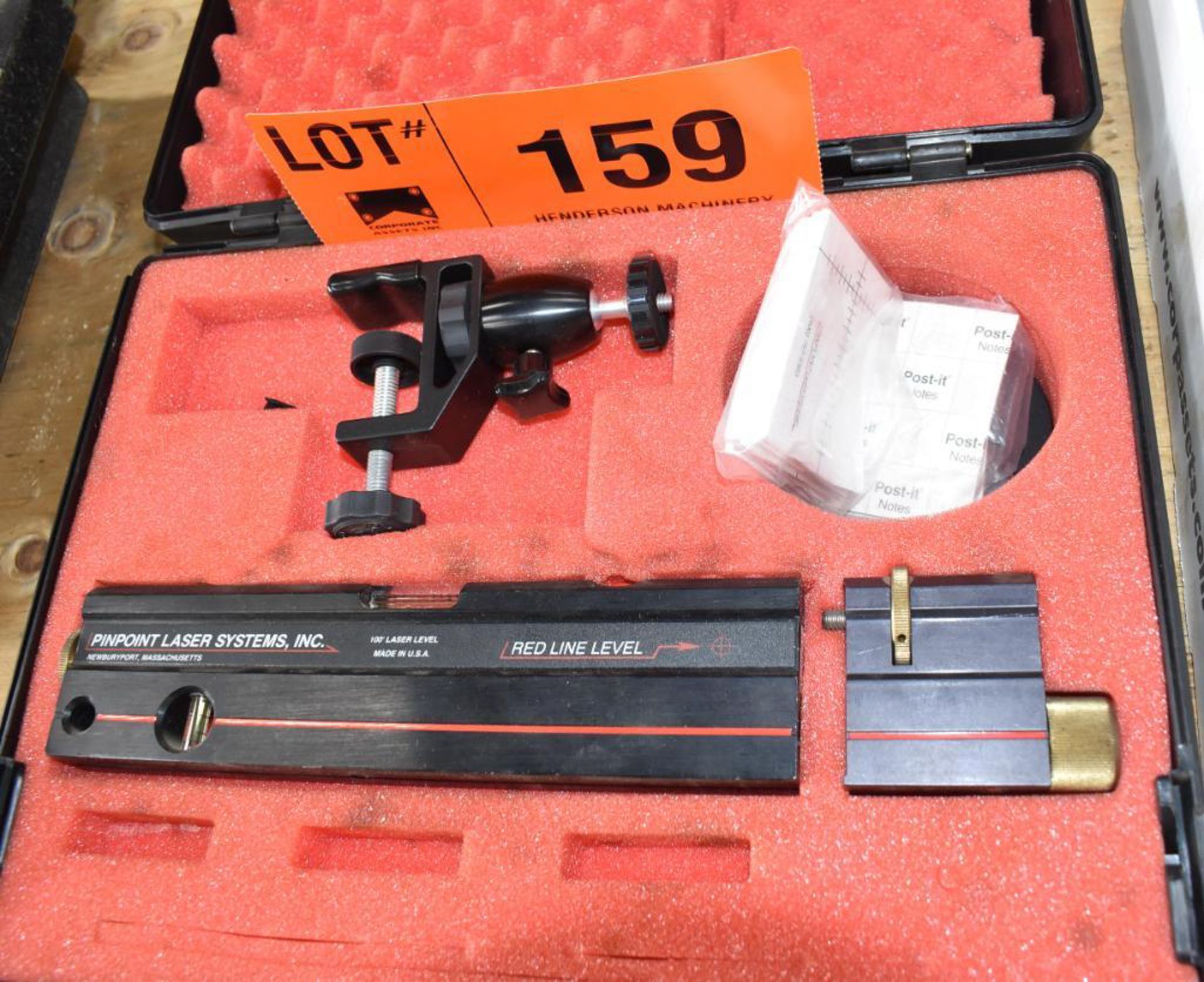 Tag Level { Choice of lots: 159 } PINPOINT SYSTEMS INC RED LINE LASER LEVEL, S/N N/A