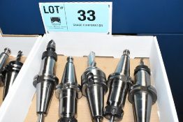LOT/ (5) CAT 40 TAPER TOOL HOLDERS