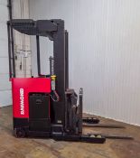 RAYMOND (2006) EZ-DR30TT 3,000 LB. CAPACITY 36V ELECTRIC REACH TRUCK WITH 200” MAX. LIFT HEIGHT,