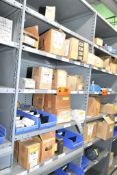 LOT/ CONTENTS OF SHELF - INCLUDING DRY-TYPE TRANSFORMERS, TRANSFORMER CONTROLS, ELECTRICAL &