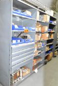 LOT/ CONTENTS OF SHELF - INCLUDING CONTACTORS, CIRCUIT BREAKERS, MOTOR STARTERS, SEALS, O-RINGS,