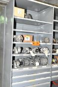 LOT/ CONTENTS OF SHELF - INCLUDING HYSTER & YALE FORKLIFT ALTERNATORS, SPARE VEHICLE ALTERNATORS