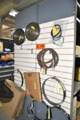 LOT/ CONTENTS OF WALL BOARD - INCLUDING BAND SAW AND CIRCULAR SAW BLADES