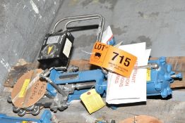 DEZURIK CF8M 4" STAINLESS STEEL ACTUATED KNIFE GATE VALVE WITH PMV VALVE CONTROL SYSTEM, S/N N/A [