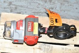 3" ACTUATED BUTTERFLY VALVE WITH STONEL QUARTZ LIMIT SWITCH [RIGGING FEES FOR LOT #734 - *TBD USD