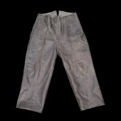 Rare WWII Nazi German Kriegsmarine leather deck trousers.