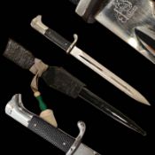 Original WWII German KS 98 Dress Bayonet by Carl Eickhorn with Frog.