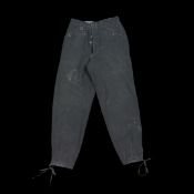 WWII Nazi German Black Wool Panzer Trousers, Pants.