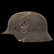WWII Nazi German Waffen-SS Police Division M42 Helmet.