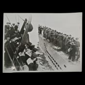 Original WWII Press Photograph Ð German U-Boat U-249 Surrendering at Weymouth, May 1945.