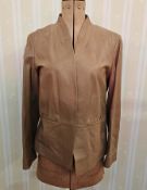 Soft leather jacket labelled 'Pure Collection', size 16, a vintage leather short jacket labelled '