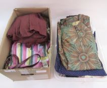 Various vintage dresses, to include a green and brown leaf patterned dress labelled  Palma - made in