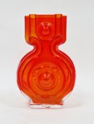 Helena Tynell (Finnish, 1918-2016) for Riihimäki, a 1960s ruby red moulded glass 'Emma' vase, of