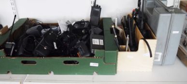 Large collection of two-way radios/transceivers to include models by Motorola, Baoteng, Binatone,