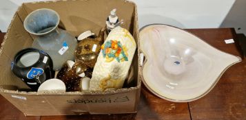 Shelley Art Nouveau tapering oviform vase, black ground printed with heart-shaped foliate devices, a