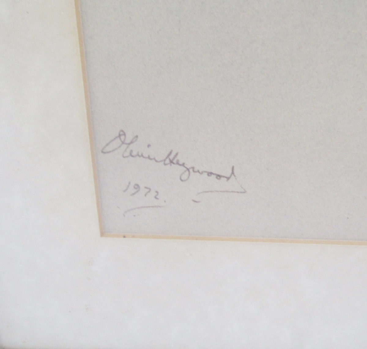 Oliver Heywood (1920-1992) Pastel and pencil on paper Study of blue and yellow flowers, possibly - Image 3 of 4