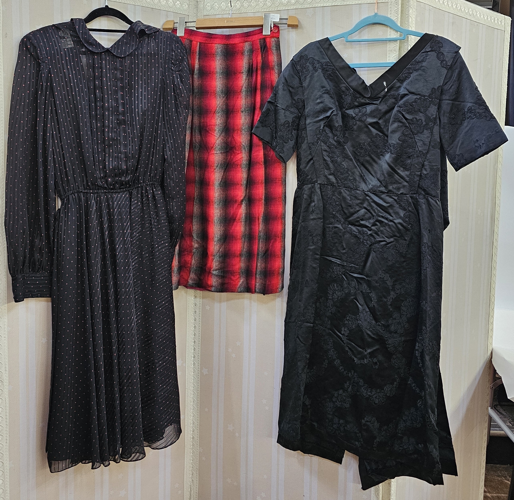 Modern black gilet with frog fastening, a Jaeger wool three-quarter length coat with a knitted - Image 2 of 4