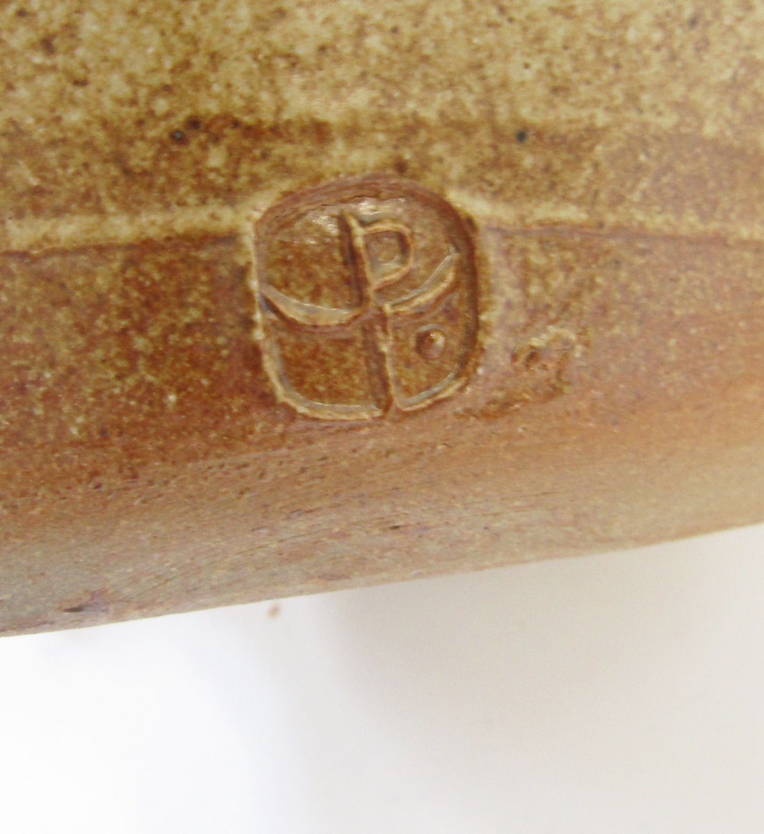 Ray Finch (1914-2012) for Winchcombe stoneware cider flagon, shouldered with curved handle, - Image 3 of 4
