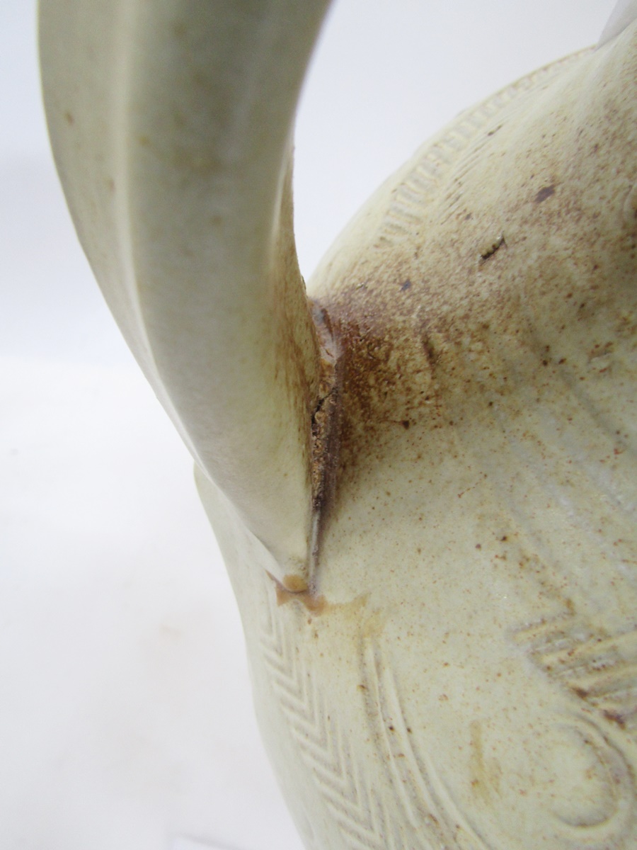 Ray Finch (1914-2012) for Winchcombe stoneware cider flagon, shouldered with curved handle, - Image 4 of 4