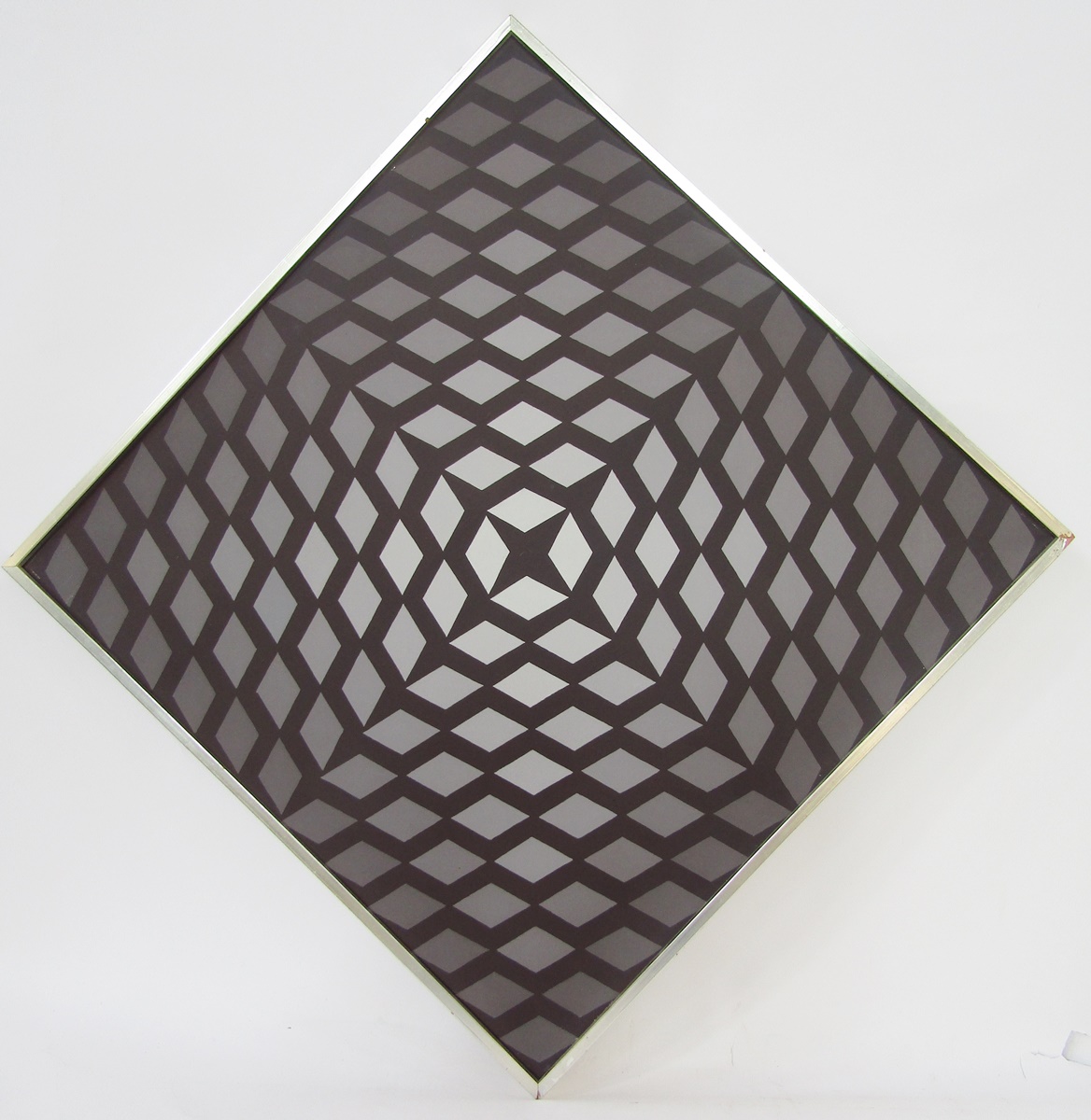 David Mills (British, 21st Century) Oil on canvas Chocolate Box 2, in the Op Art style, tilted,