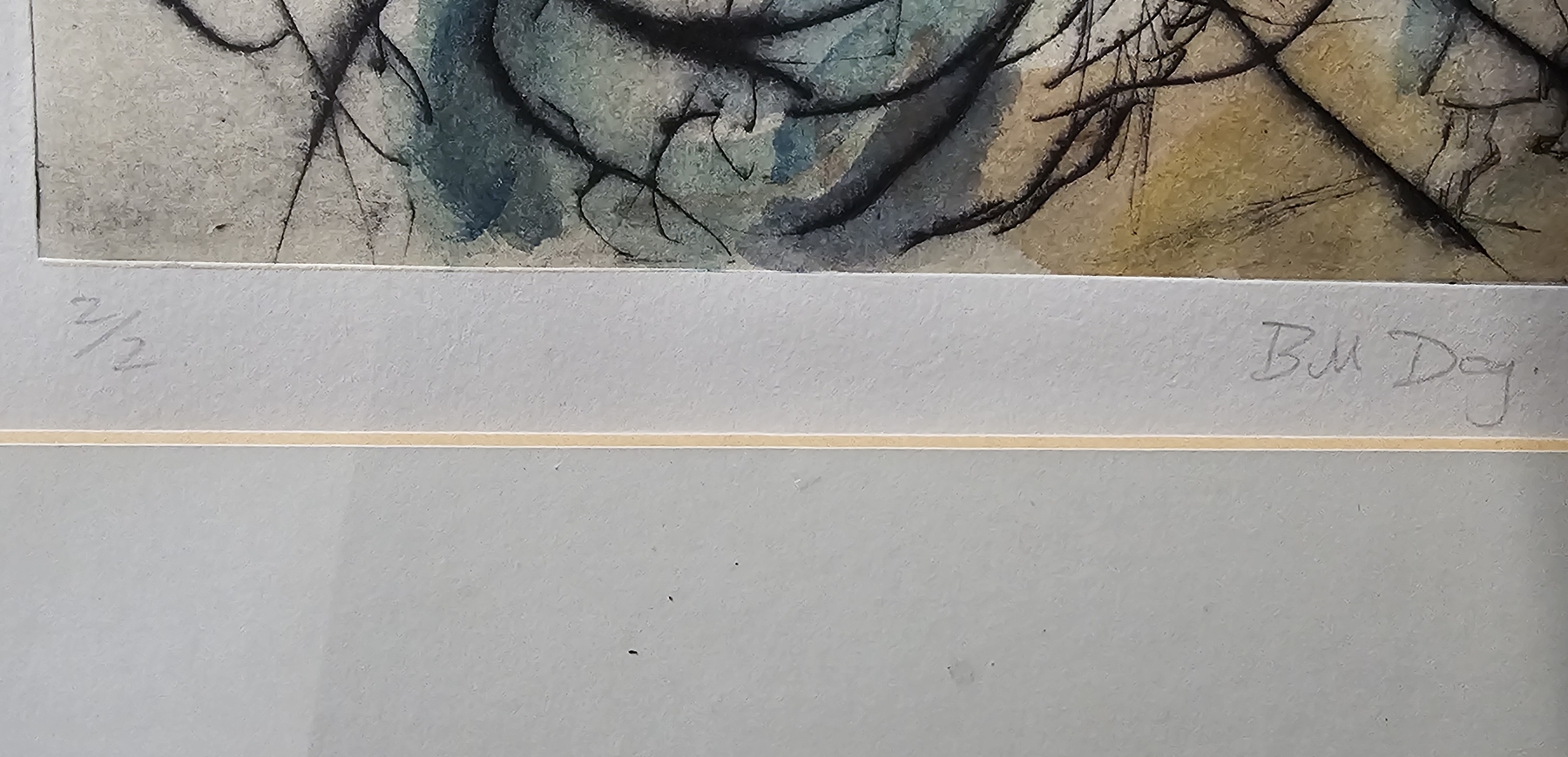 V.J. Margerison (21st Century) Coloured etching on paper Bull Dog Titled and signed in pencil, - Image 4 of 4