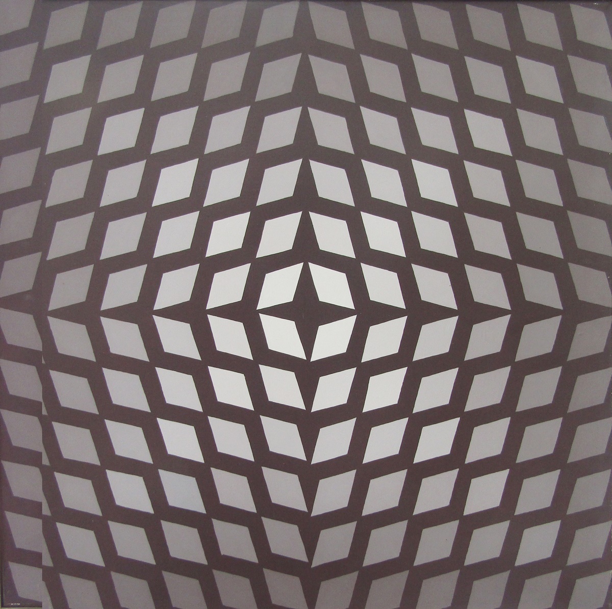 David Mills (British, 21st Century) Oil on canvas Chocolate Box 2, in the Op Art style, tilted, - Image 2 of 4