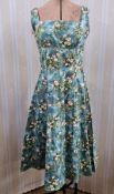 Various vintage dresses 1940's/50's, to include a Victor Josselyn cotton dress with empire