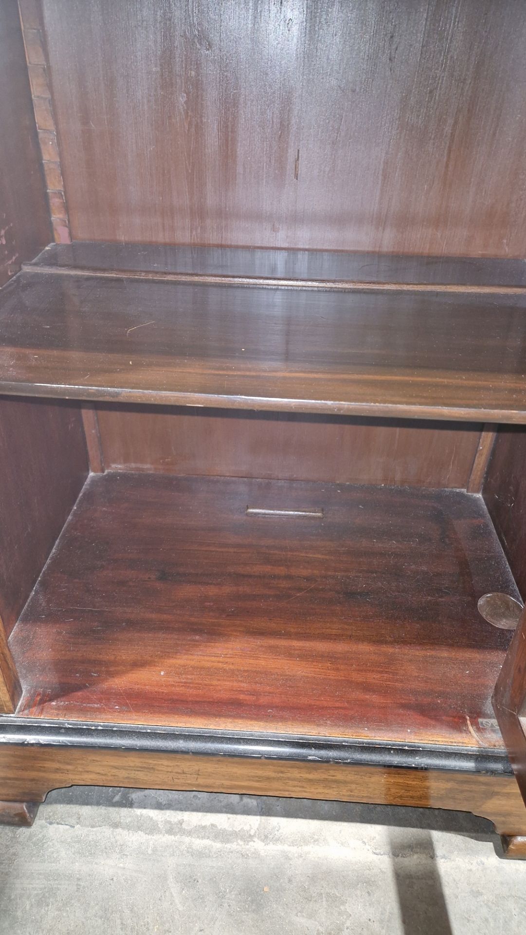 Victorian walnut and ebonised pier cabinet, the rectangular top with ebonised thumb moulded edge, - Image 23 of 28