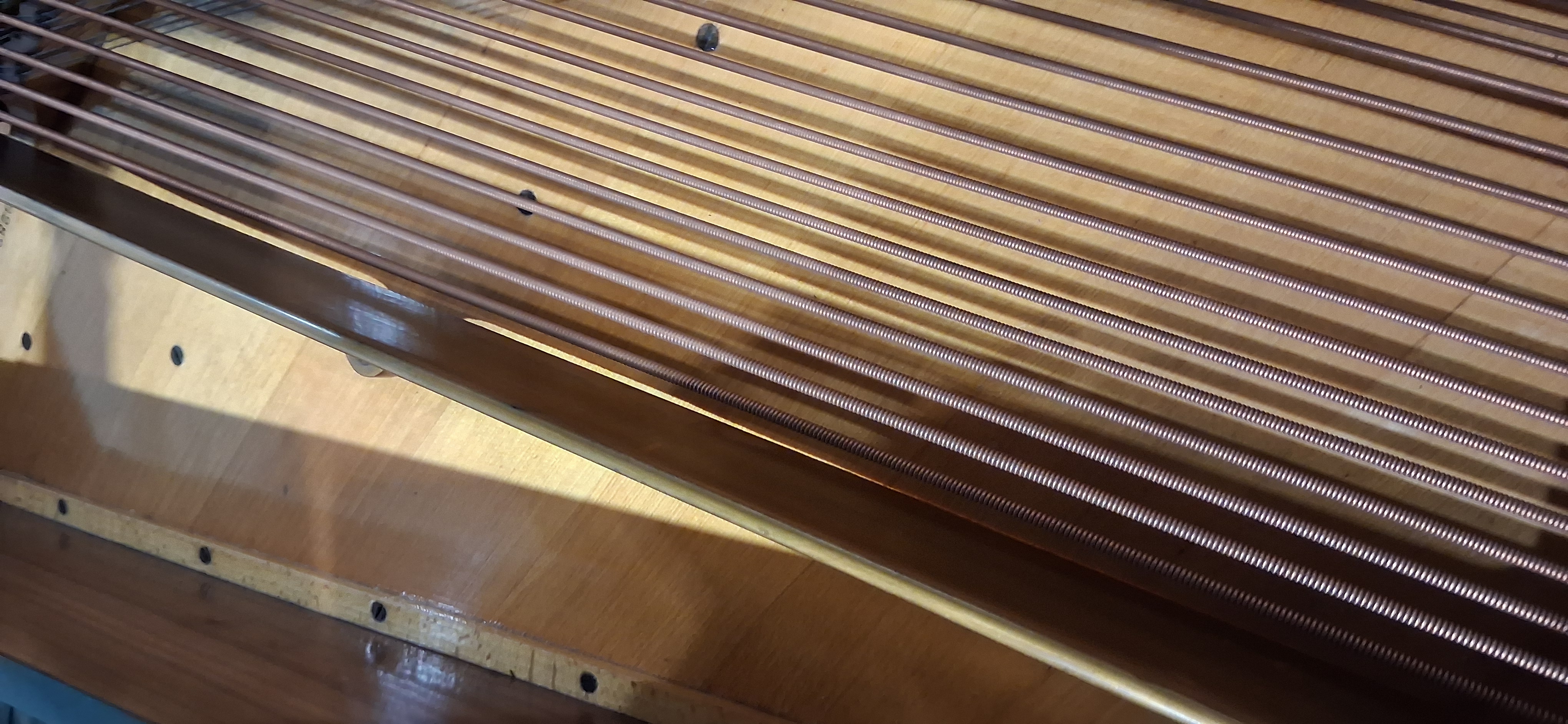 C Bechstein grand piano, no.106208, circa 1912, in ebonised case on square tapering legs and with - Image 7 of 10