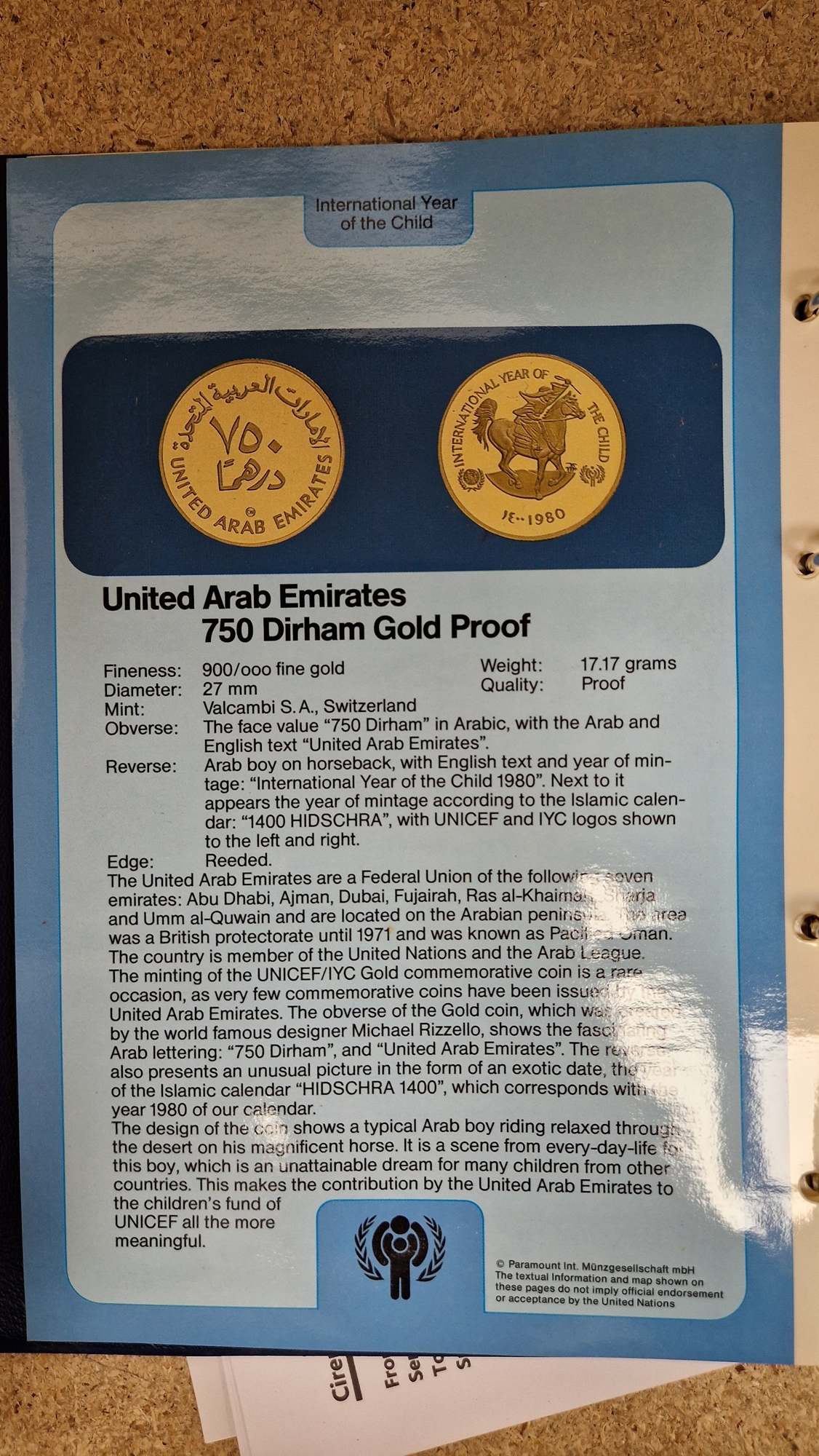 Set of twelve gold coins from the Unicef/IYC International Coin Program to commemorate the - Image 11 of 19