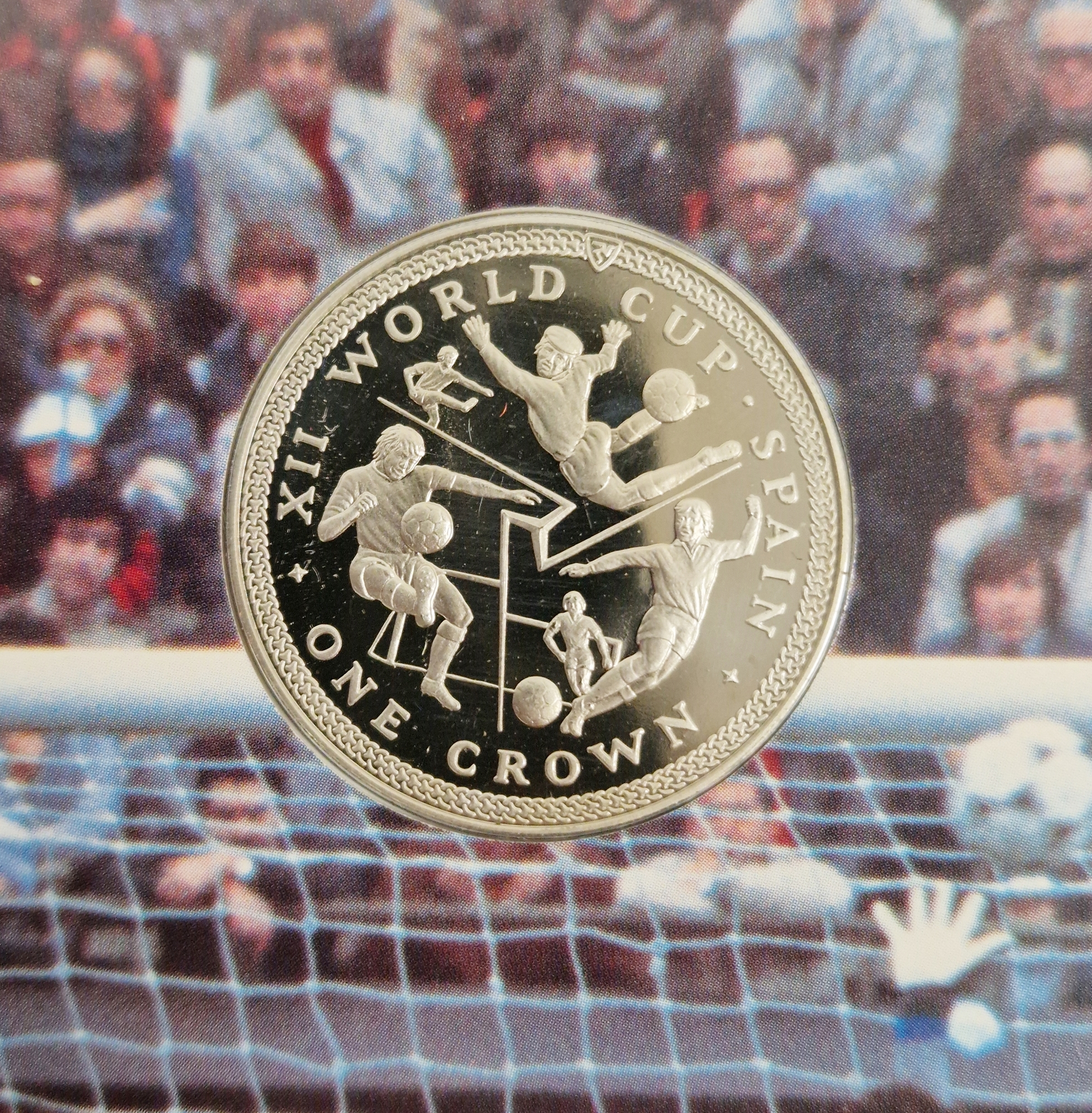 Pobjoy Mint set of four World Cup commemorative 1982 crowns with certificate - Image 3 of 7