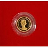 Elizabeth II Royal Mint gold 1980 half-sovereign in proof case