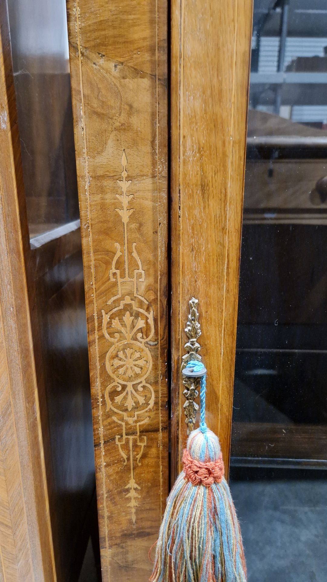 Victorian walnut and ebonised pier cabinet, the rectangular top with ebonised thumb moulded edge, - Image 10 of 28