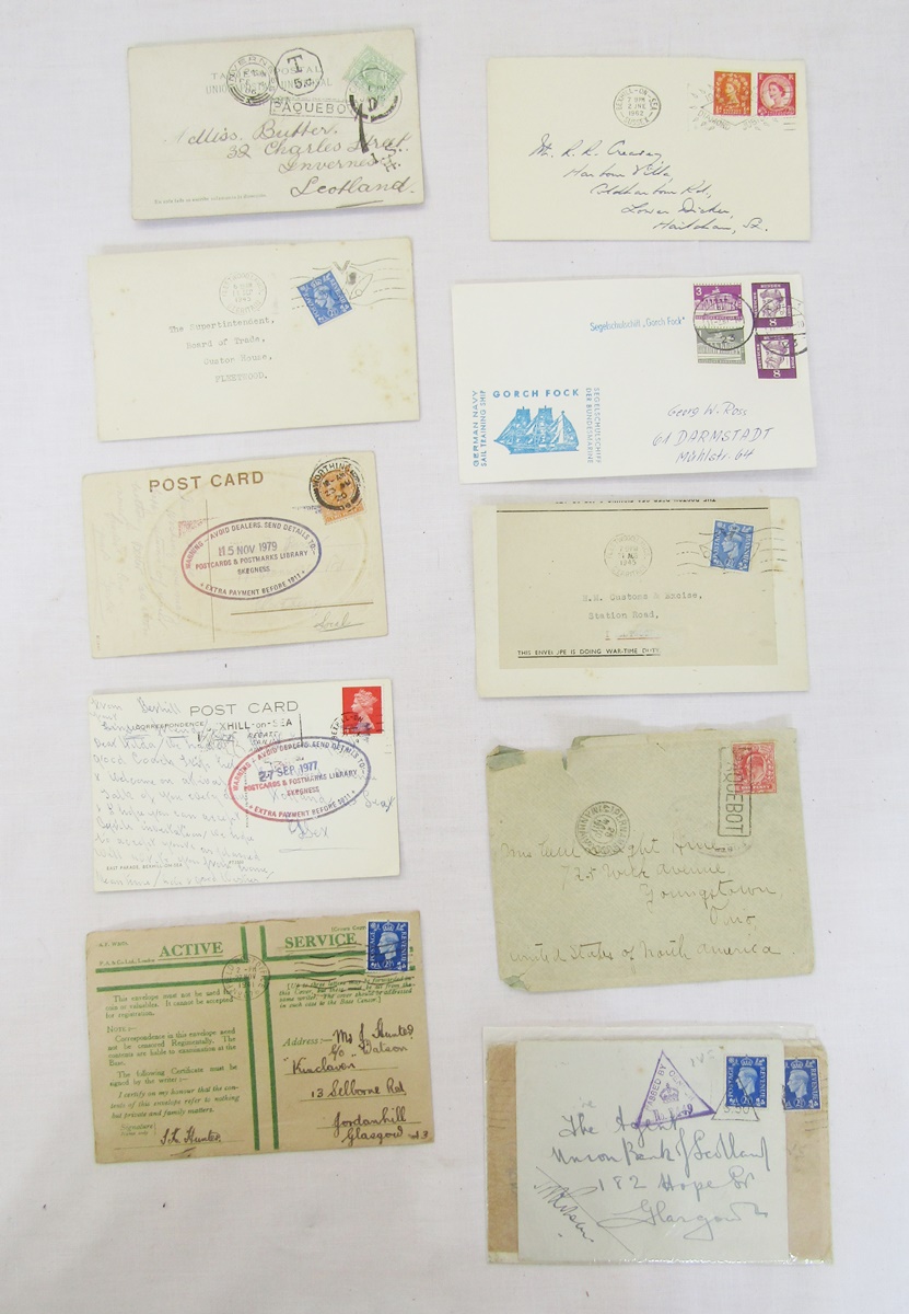 GB & World stamps: Box of 100+ KEVII-QEII period GB & World postal covers and PCs, some written up - - Image 3 of 4