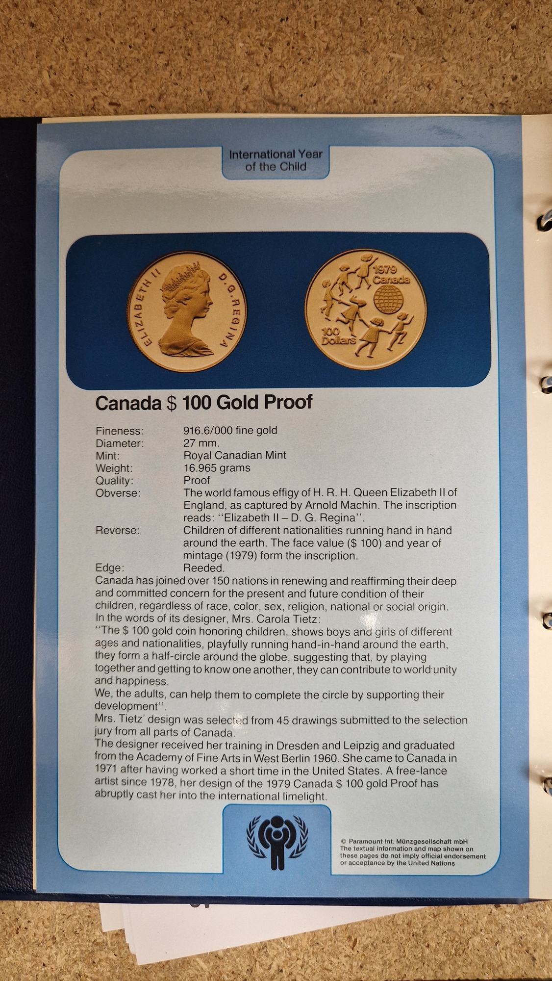Set of twelve gold coins from the Unicef/IYC International Coin Program to commemorate the - Image 8 of 19