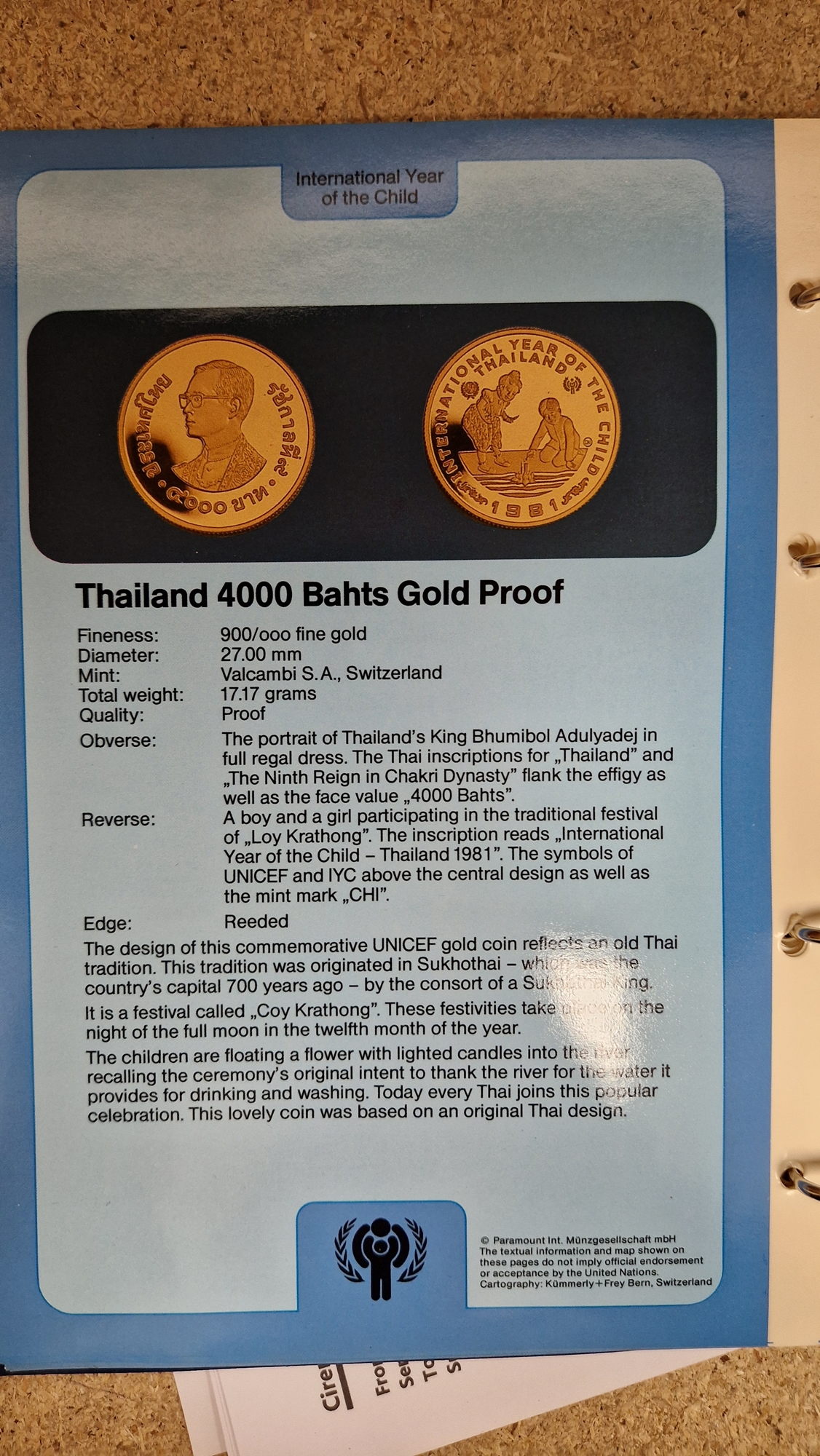 Set of twelve gold coins from the Unicef/IYC International Coin Program to commemorate the - Image 17 of 19