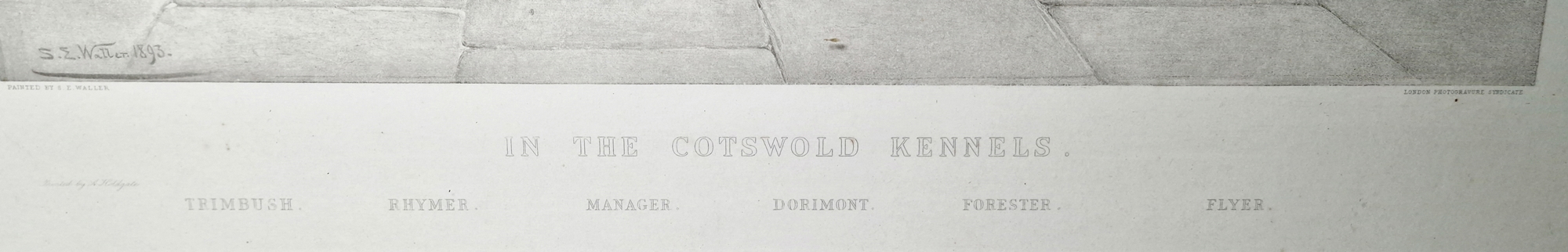 After S. E. Waller Photogravure "In the Cotswold Kennels", printed by A. Holdgate, published by - Image 6 of 6