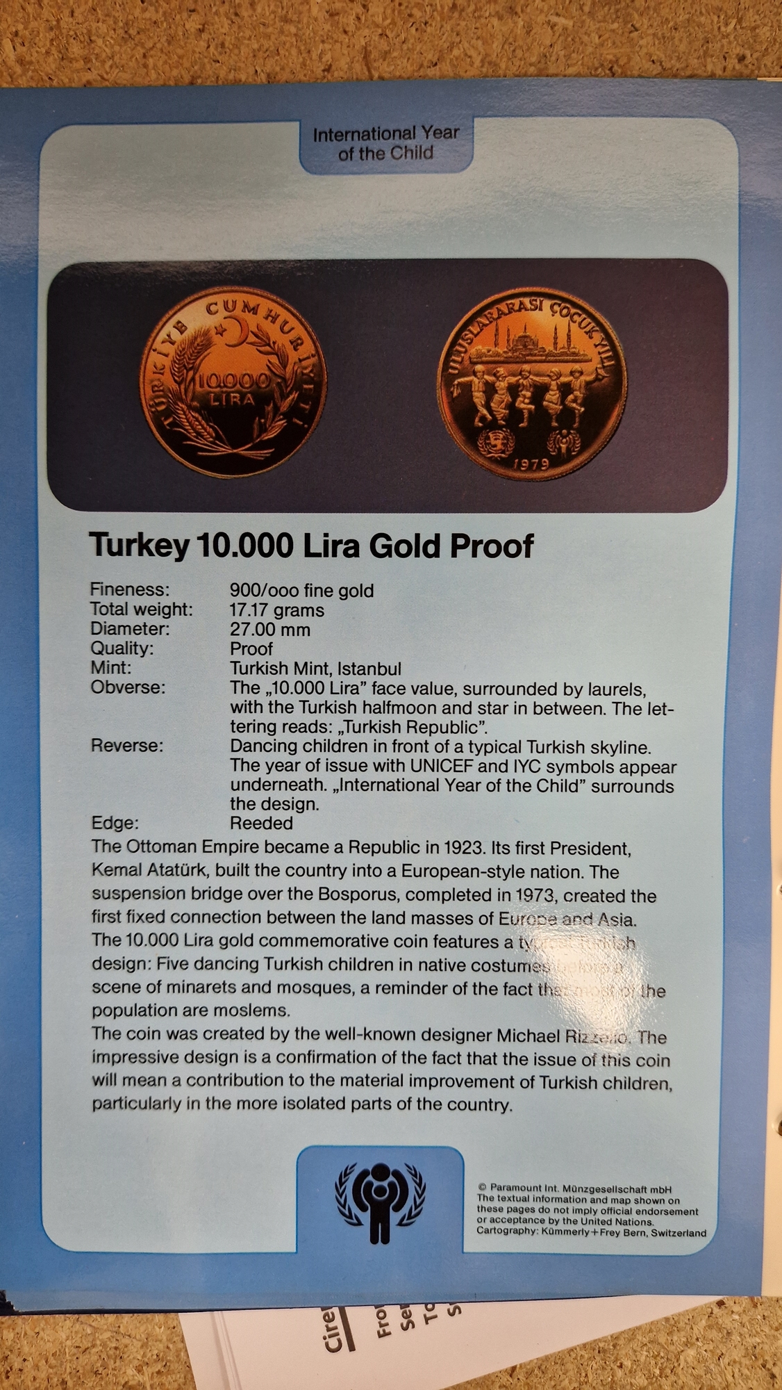 Set of twelve gold coins from the Unicef/IYC International Coin Program to commemorate the - Image 16 of 19