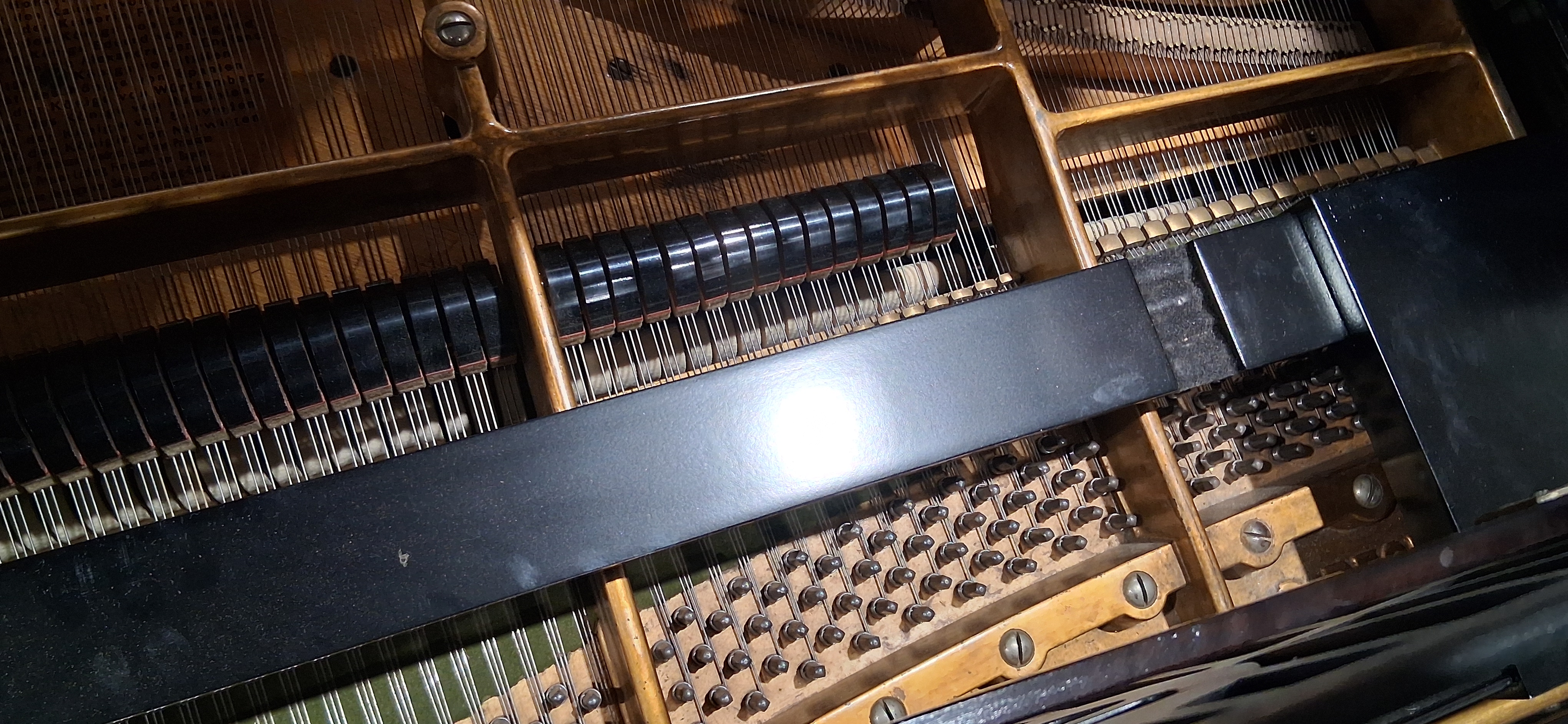 C Bechstein grand piano, no.106208, circa 1912, in ebonised case on square tapering legs and with - Image 10 of 10