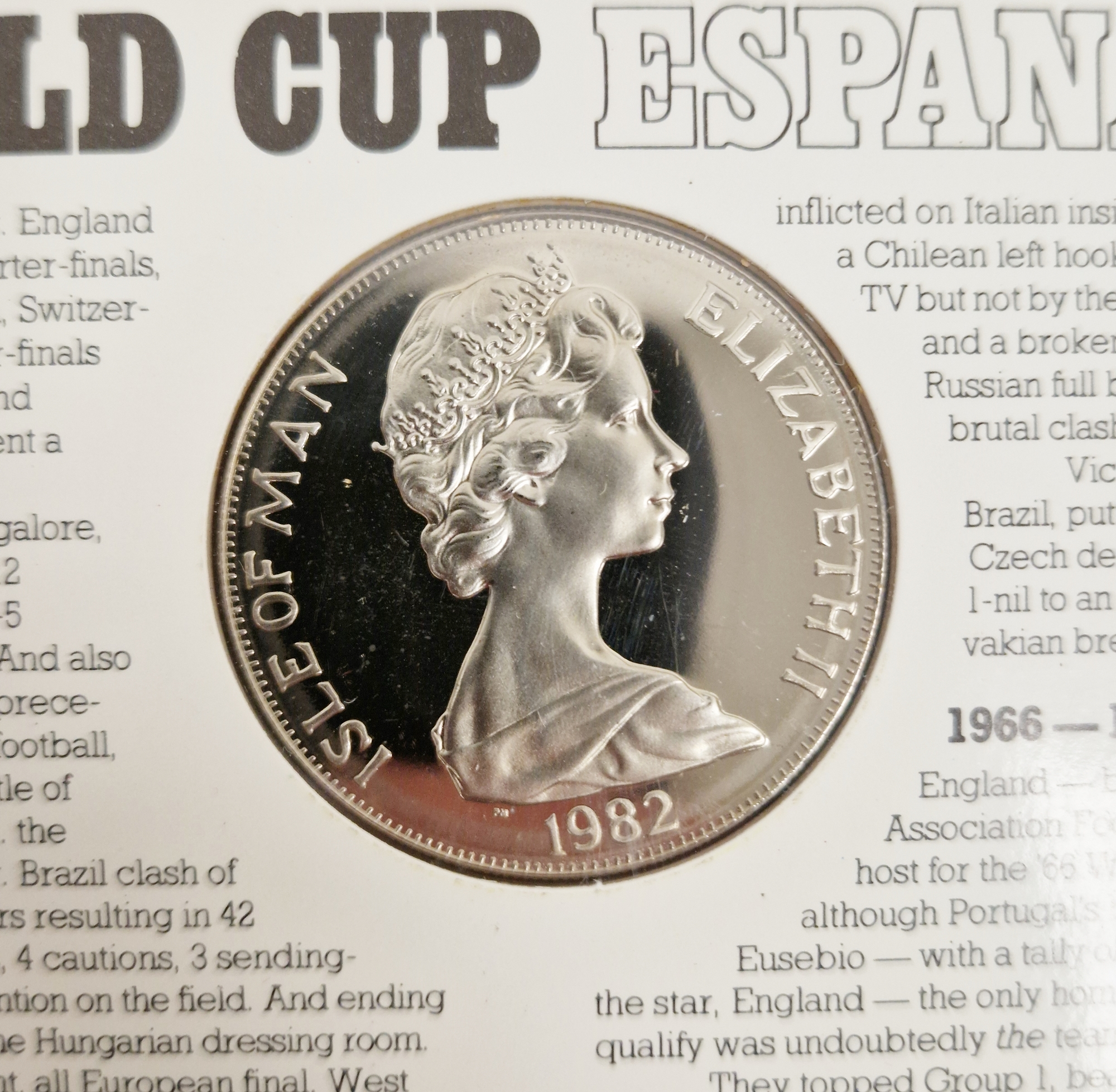 Pobjoy Mint set of four World Cup commemorative 1982 crowns with certificate - Image 2 of 7