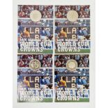 Pobjoy Mint set of four World Cup commemorative 1982 crowns with certificate