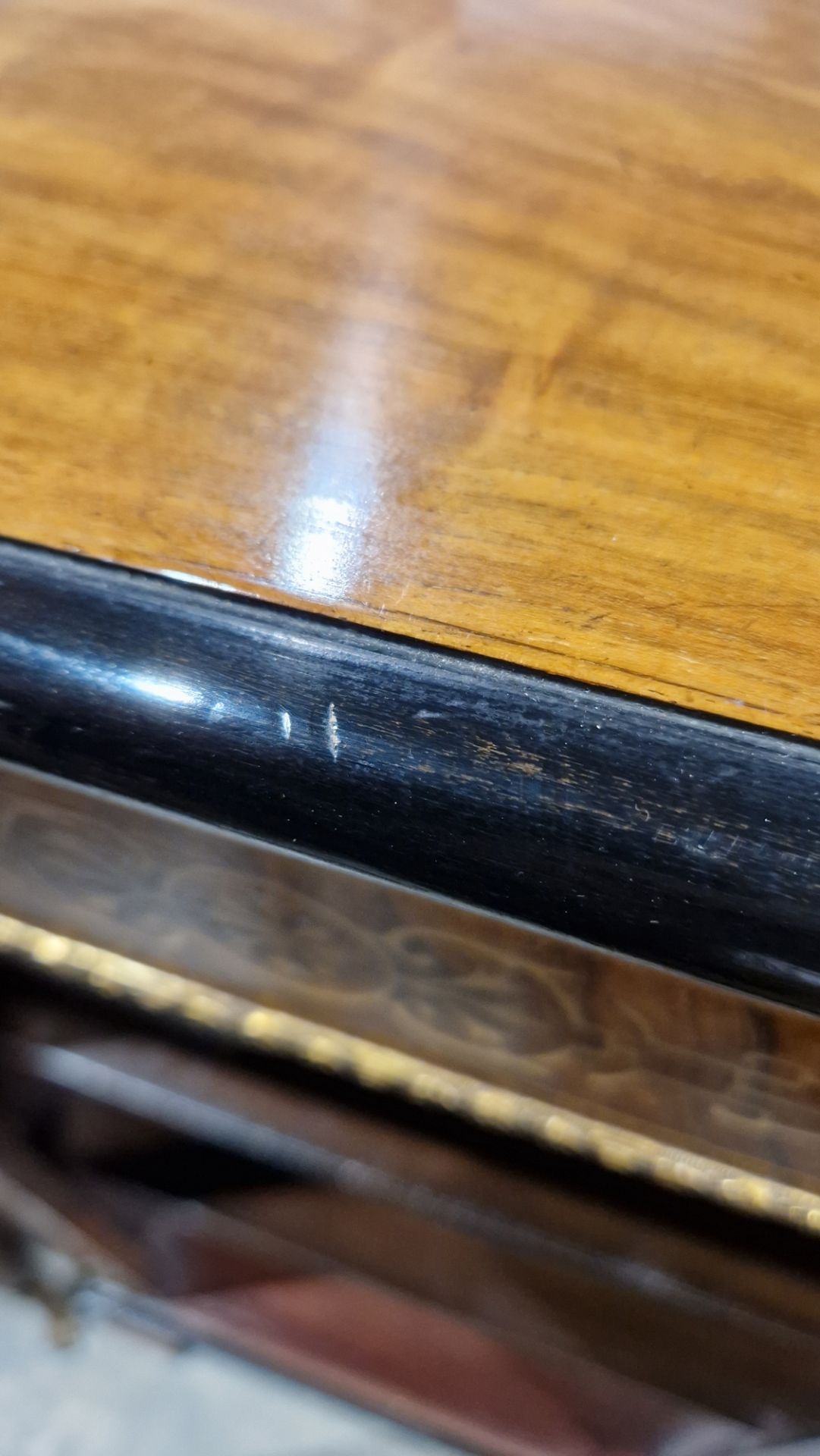 Victorian walnut and ebonised pier cabinet, the rectangular top with ebonised thumb moulded edge, - Image 27 of 28