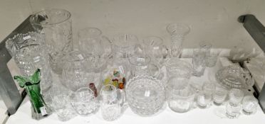 Thomas Webb cut glass set of six tumblers and a small baluster jug together with assorted 20th