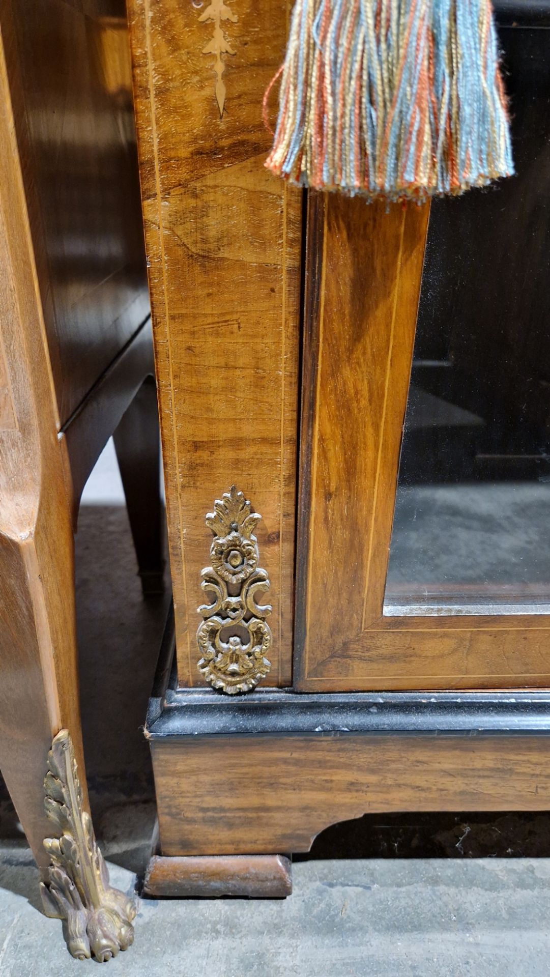 Victorian walnut and ebonised pier cabinet, the rectangular top with ebonised thumb moulded edge, - Image 11 of 28
