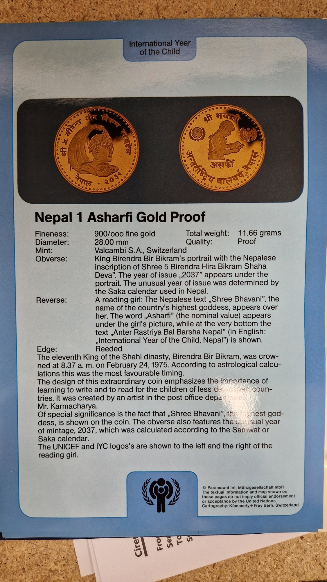 Set of twelve gold coins from the Unicef/IYC International Coin Program to commemorate the - Image 15 of 19