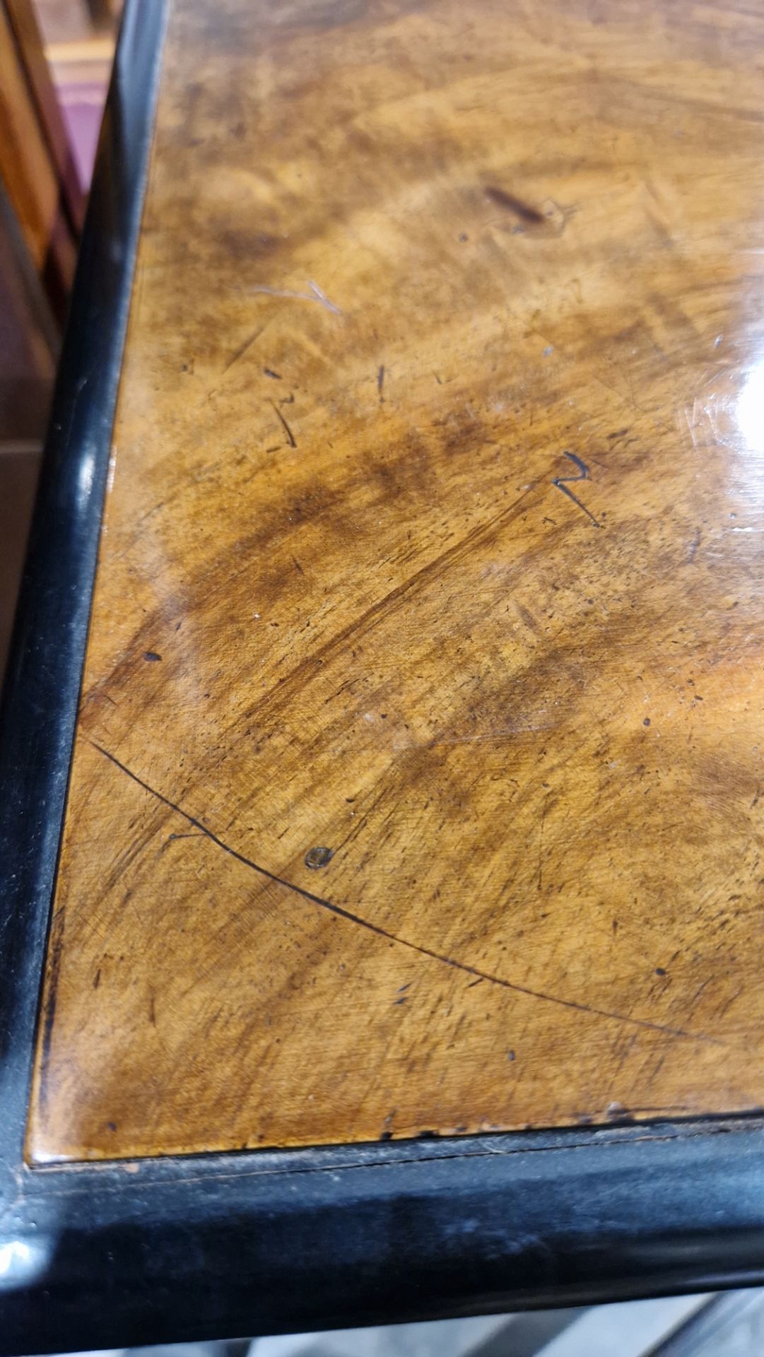 Victorian walnut and ebonised pier cabinet, the rectangular top with ebonised thumb moulded edge, - Image 26 of 28